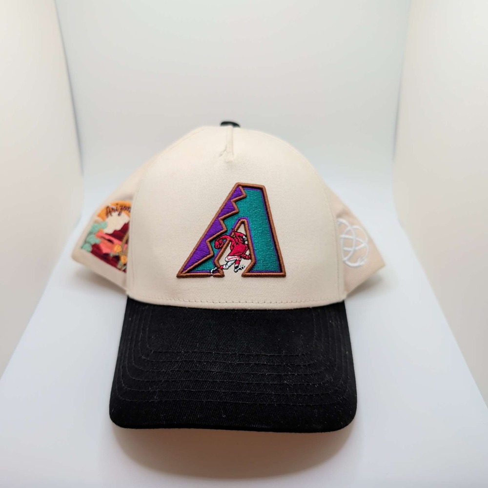 Reference Arizona Diamondbacks Snapback Men OSFM Cream Black Embroidered Patch